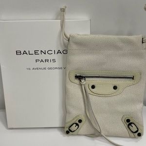 New Balenciaga Crossbody PM Bag in Canvas Fabric.